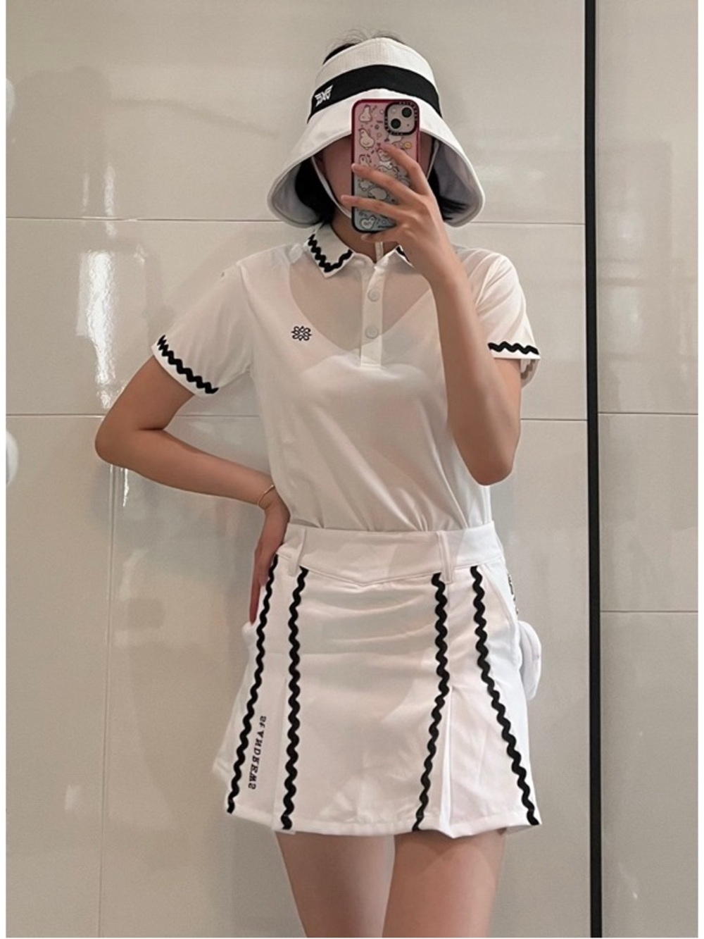 St. Andrews Korean Golf Brand Polo Shirt and Skirt Set, Medium ⛳️ 🏌🏽‍♀️